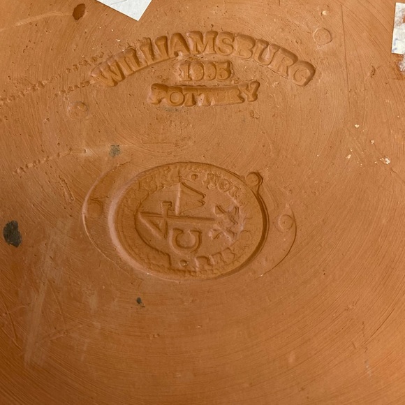 Vtg Colonial Williamsburg Restoration Redware Pottery Set Of 4 Pieces - Picture 2 of 14